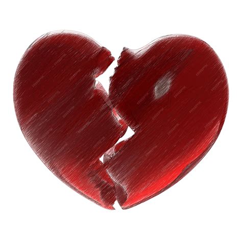 Broken heart lying on the floor