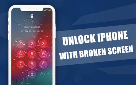 broken iphone screen cannot enter passcode