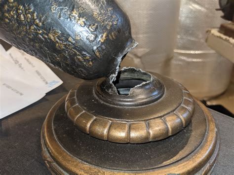 Broken Lamp Being Repaired