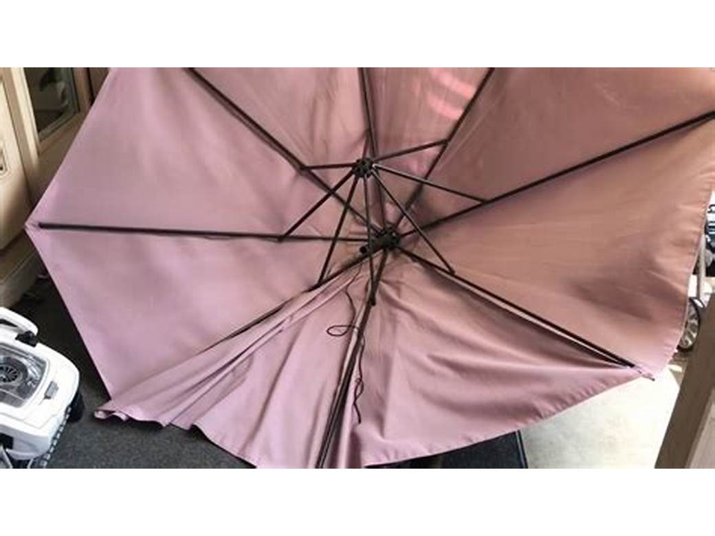 Broken patio umbrella