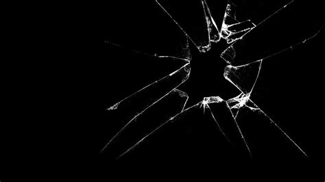 Broken Screen Black Wallpaper Hd