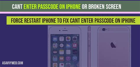 broken screen can t enter passcode iphone