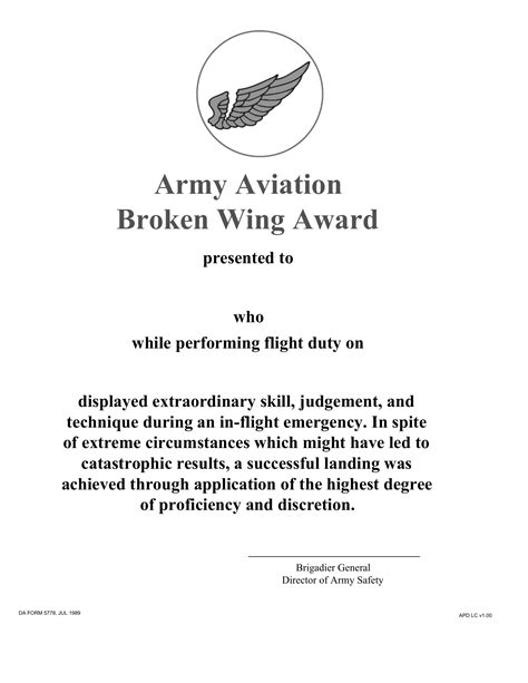 Retired Army Aviator receives Broken Wing Award Article The United