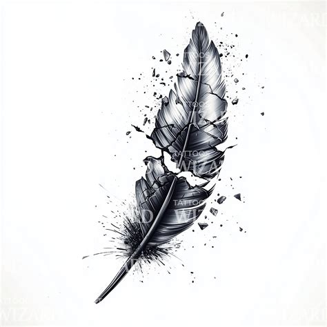 Broken Wing Feather Symbolizing Hope