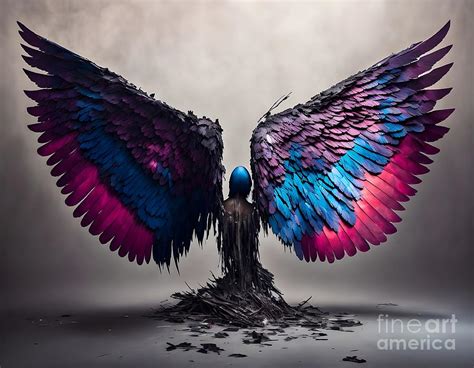 Broken Wings with Resilience Symbol