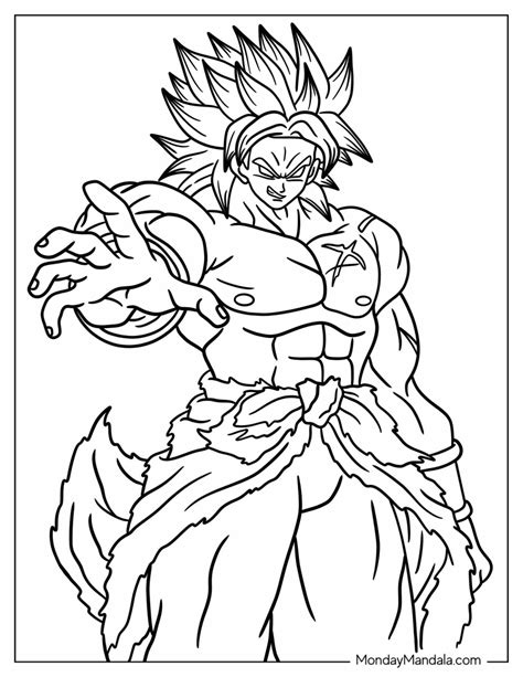 Broly Coloring Pages Head
