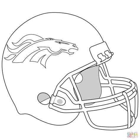 broncos football helmet coloring pages