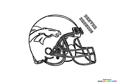 broncos helmet coloring page