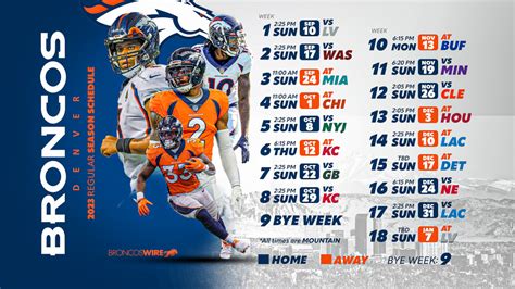 broncos schedule 2023 season schedule