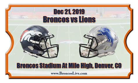 broncos vs lions tickets