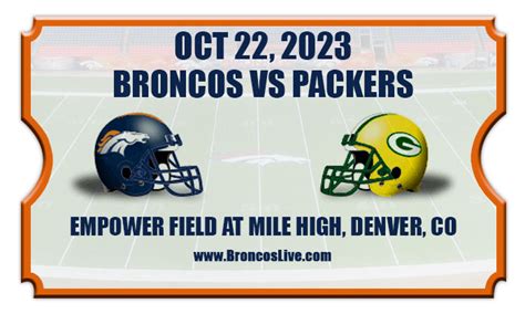 broncos vs packers tickets
