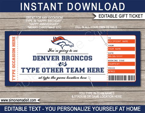 broncos vs panthers tickets