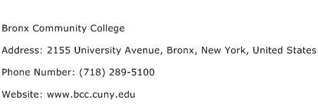 bronx community college fax number