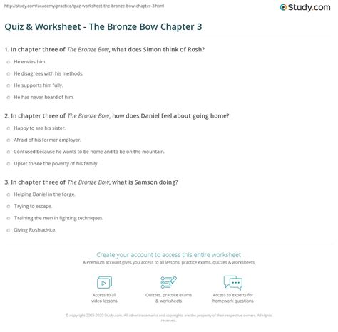 Bronze Bow Chapter 3 Quizlet
