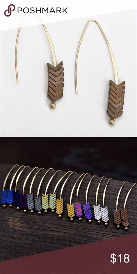 Bronze Chevron Earrings