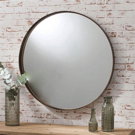 Bronze Circle Wall Mirror