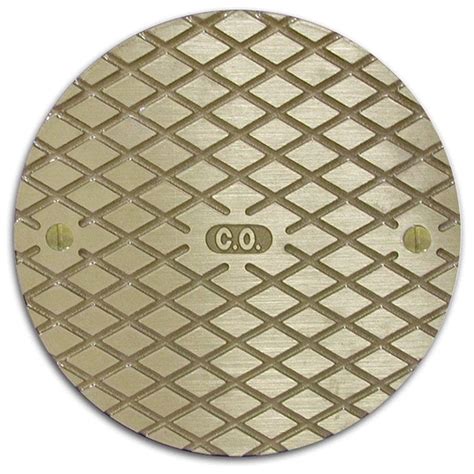 31/2" Plastic Cleanout Spud with 5" Nickel Bronze Round Cover PVC