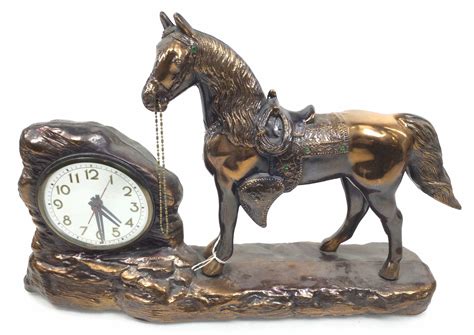 Bronze Horse Statue Clock
