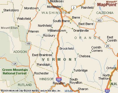 Brookfield Vermont Map
