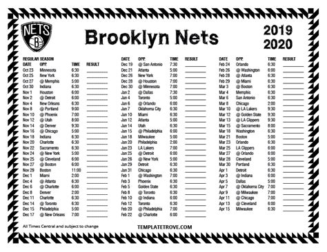 brooklyn nets schedule 2019