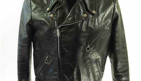 Vintage Brooks Leather Sportswear Motorcycle Jacket with Artwork on