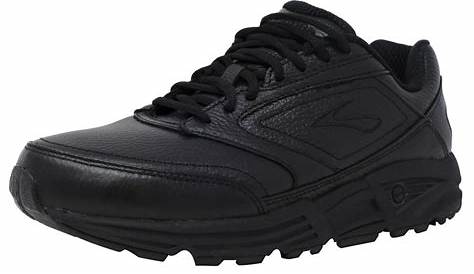 Brooks Mens Addiction 2 Walking Shoe- Black Leather | Cleary's Shoes