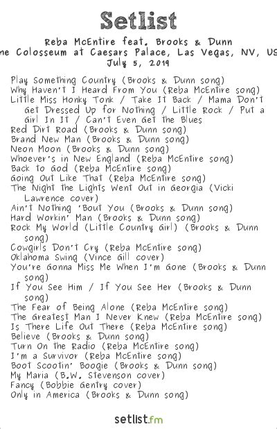 brooks and dunn setlist
