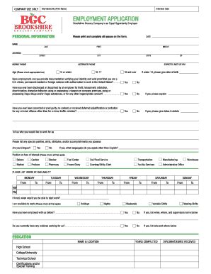 brookshire's application