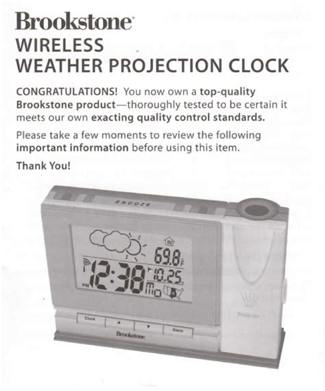 Brookstone TimeSmart Self Setting Digital Dual Alarm Clock Model 4510