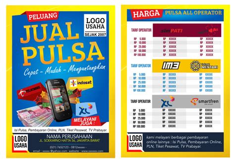 brosur jual pulsa