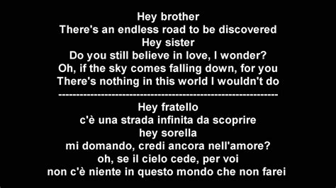 brother traduzione in italiano canzone