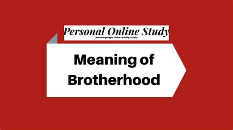 brotherhood meaning in marathi