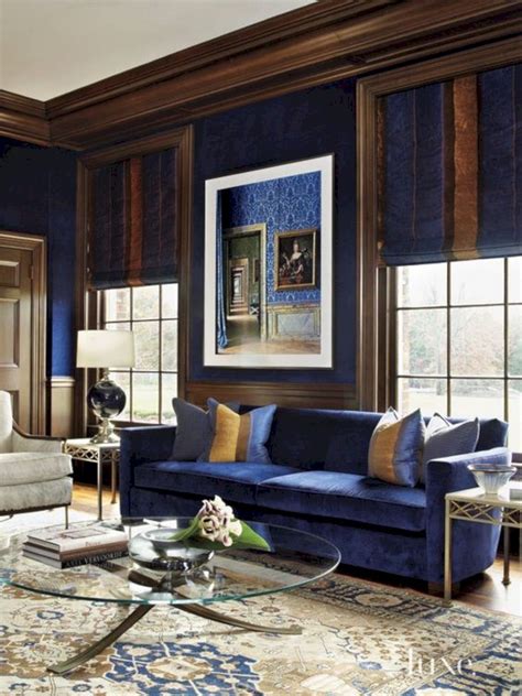 17 pleasant blue and brown living room designs