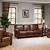 brown leather living room set