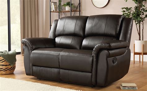 brown leather recliner couch