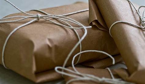 Like the informal wrapping of these packages | Brown paper packages