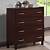 brown wood chest of drawers
