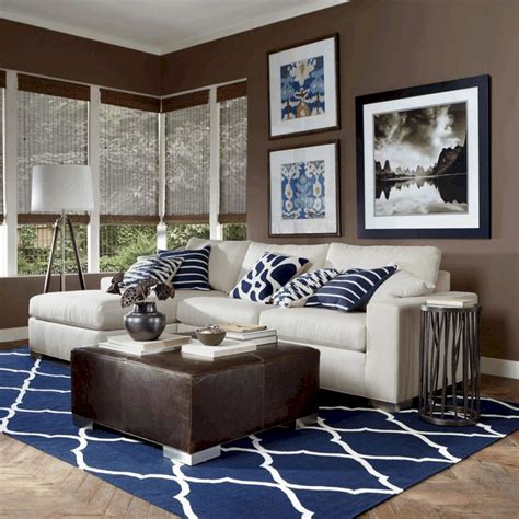 brown and blue living room paint ideas