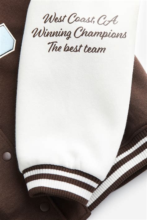 Brown Baseball Jacket H&M