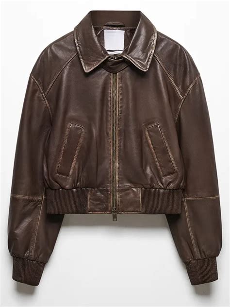 brown bomber jacket womens