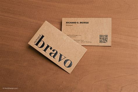 brown business card