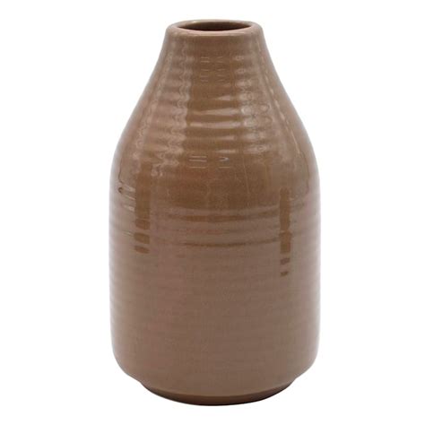 brown ceramic vases