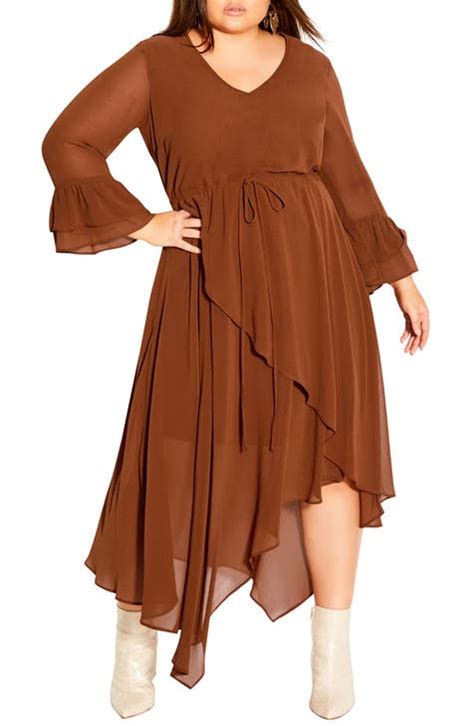brown dresses for plus size