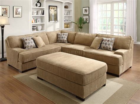 brown fabric sectional sofa