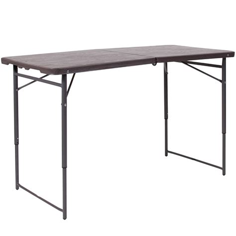 brown folding tables