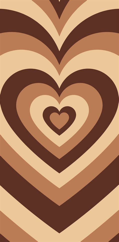Brown Heart Iphone Background