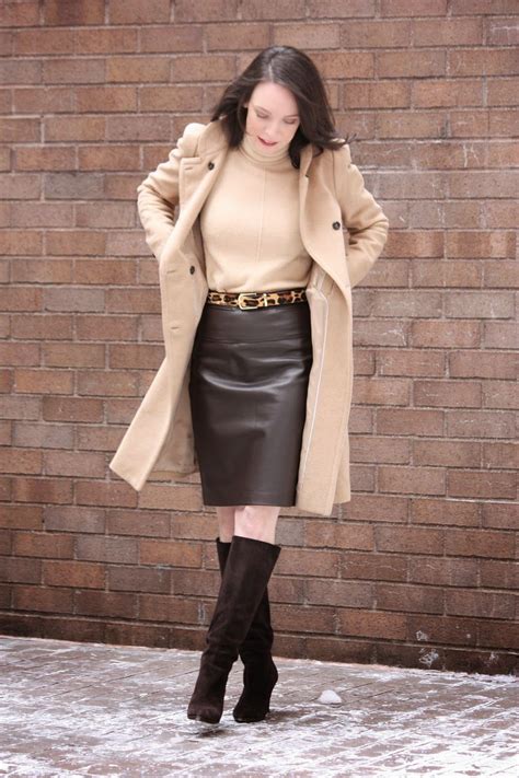 Brown leather skirt Fashion, High fashion street style, Types of