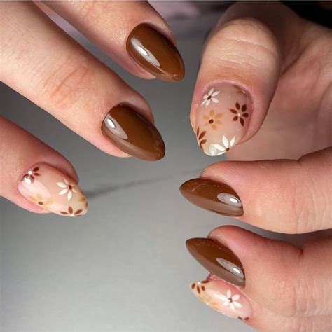 Brown Nails For Fall Short