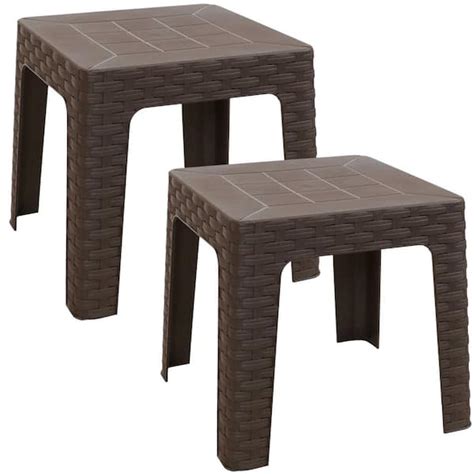 Brown Plastic Side Table