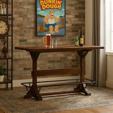 Brown Pub Bar Table